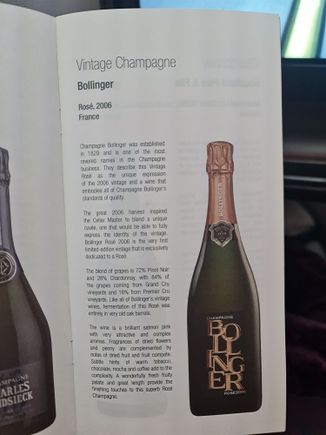 Really liked this Bollinger champagne