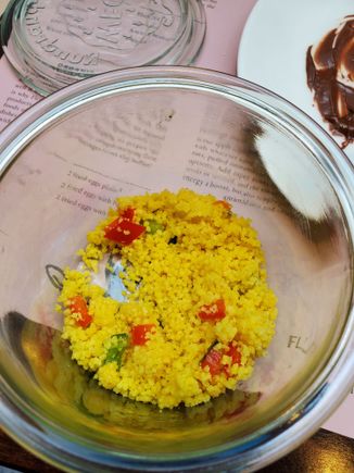 Quinoa or Cous Cous (I forget which this was) but I loved it