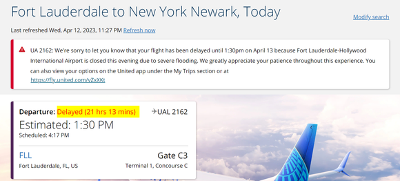 21 hour delay