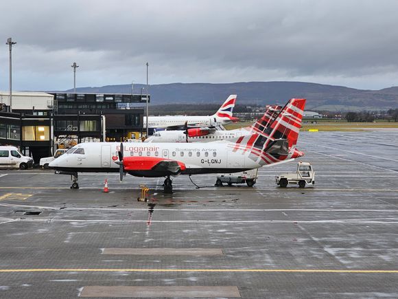 My first view of the Saab 340 I'd shortly be flying on.