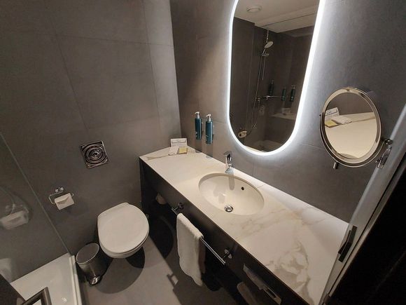 Bathroom of a Premium Room / Hilton Düsseldorf