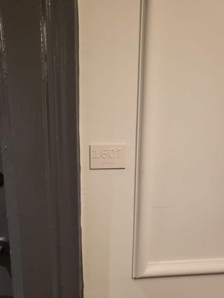 Painting over the old room numbers