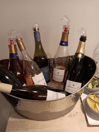Only drinks in the Mezzanine (first) at 9:45am.