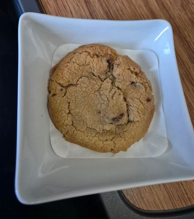 Before landing a cookie was delivered.