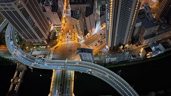 View straight down from my room. Loved the street design