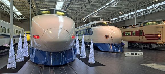 On the ground floor alongside the shinkansens