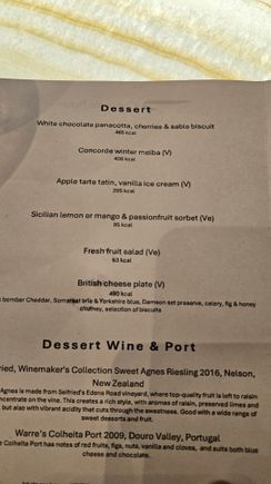 Dessert Menu