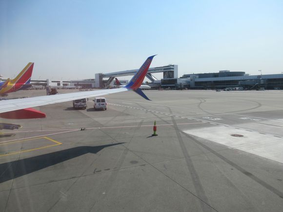 At gate before departure from SEA