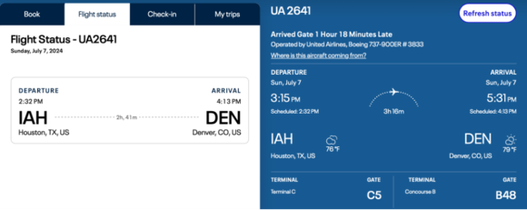 IAH-DEN status