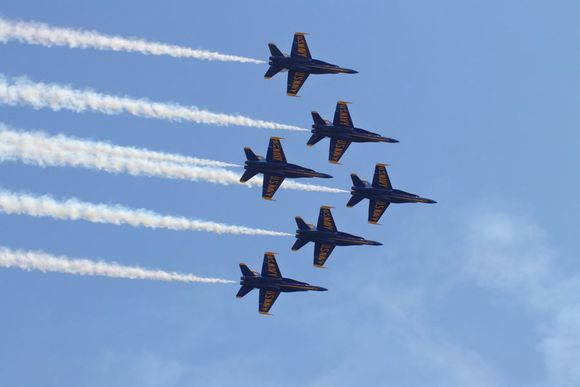 Blue Angels in formation