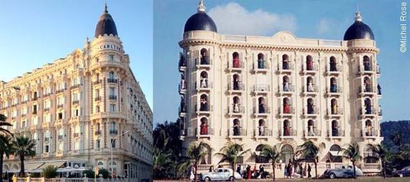 On the left the real Carlton, on the right the reproduction in the ad. Bluffing!