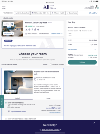 Rates page

