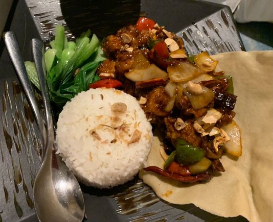 Kung Pao Chicken. In-room dining.