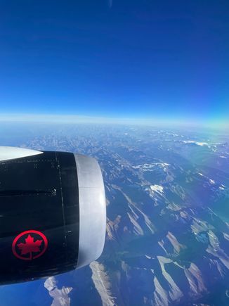 LHR to YVR, crossing the Rockies