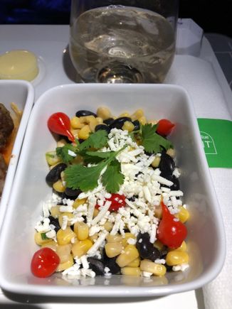 Grilled corn salad from the June eastbound lunch/dinner menu.