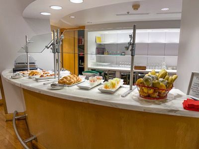 Breakfast spread.