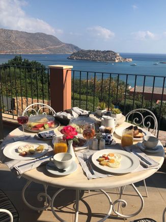 Breakfast on our Terrace this morning 