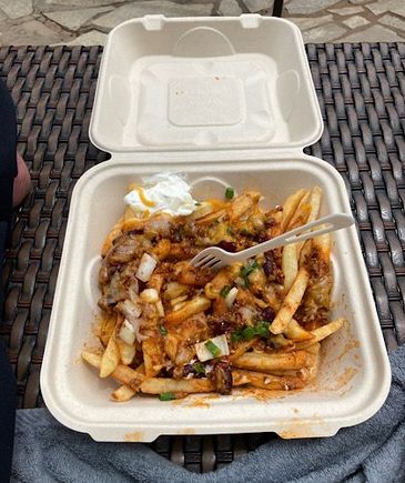 Saturday was our pool day and I ordered chili cheese fries. 