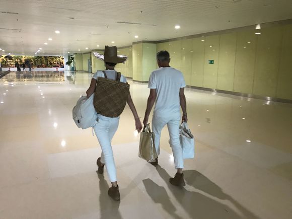 These folks were picked up by the Amanjiwo van outside arrivals