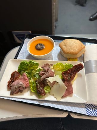 Beef salad. 