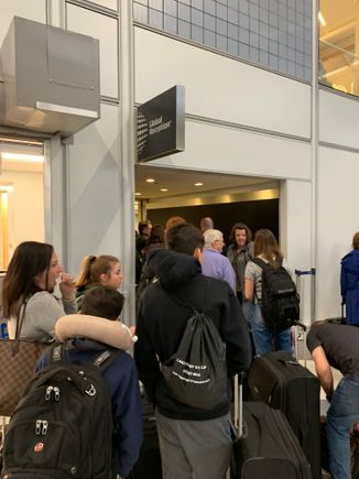 ORD Global Reception line at 7:00am March 23 2019. Heard its spring break 

Was able to squeeze through if not checking luggage. 