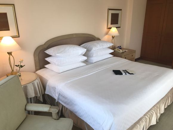 Bed is a true KING: pillow menu is available