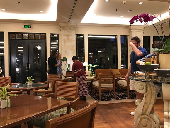 Yes , YOU eating the amuse spoon directly from the buffet and putting it back!