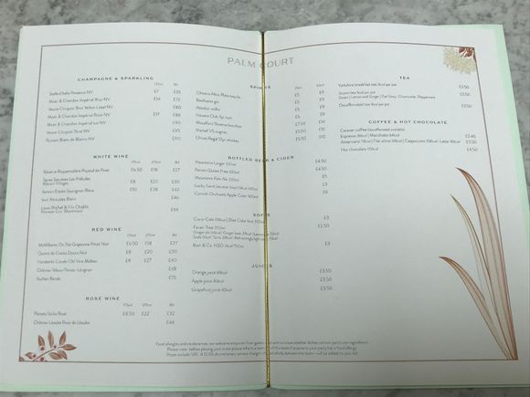 Menu card
