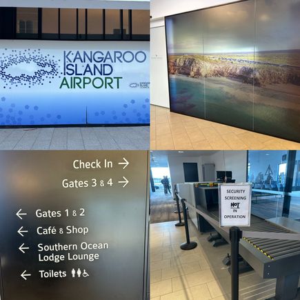 Airport - notice lack of security for outbound flight