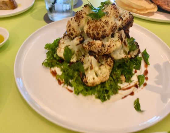 Kale and roasted cauliflower 