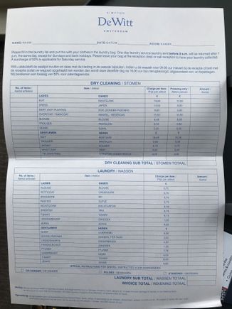 Laundry list