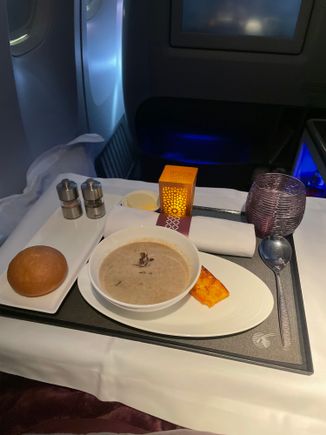 Mushroom soup to start