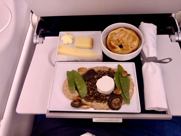 AF1071 HEL-CDG A220. Flight time from gate to gate around three hours, this meal is not sufficient one for such a long flight. This flight was also delayed 2h on departure from HEL and to add insult to injury, I saw my connecting flight to LIN to push back when we got on our arrival gate at CDG 2F. So I got to enjoy one night in Paris…