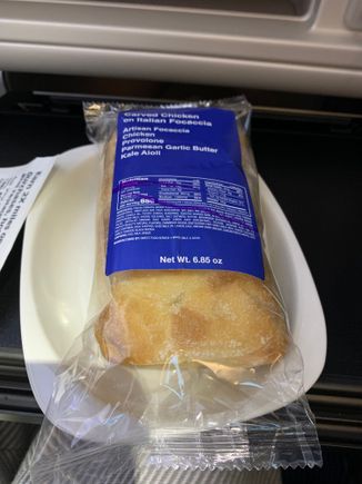 IAD-LAX in Polaris. It is a very cold turkey sandwich.