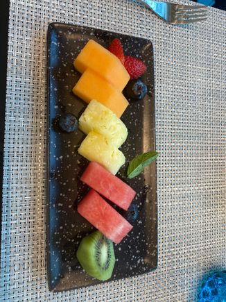 The A La Carte dining at breakfast was beautifully presented