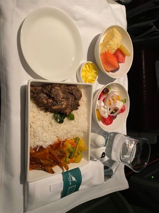 Food DXB to CGK night flight