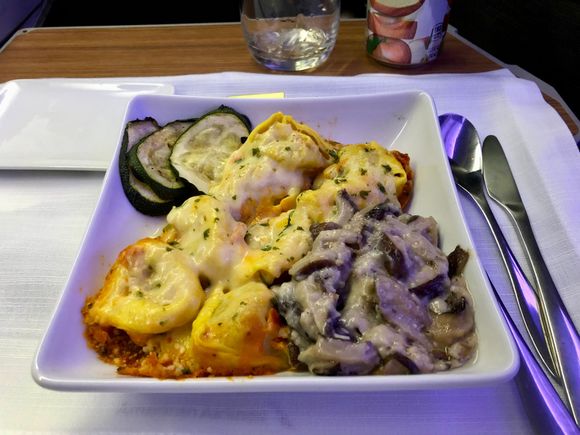 Porcini Tortelloni.  Yummy.   Skipped sundaes and breakfast.  