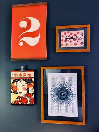 Fun collage on the wall