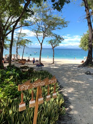 One of the two beaches at FS