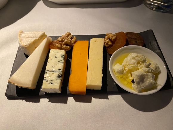 Cheese board F Class DXB-IAD