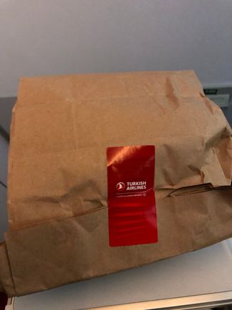Bag meal on EDI-IST, Also finally “meal” on the 12 hour flight to MIA.
