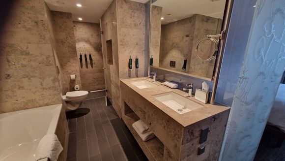 The 1BR-room has a double shower and an additional half bathroom, but it has got only one king bed, so that will not be of much help. 
