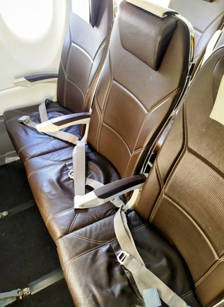 Standard SWISS Economy class seating on the A220 aircraft 