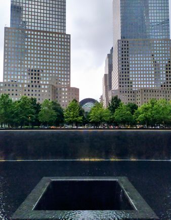 Looking down into the Infinity Pool, where one of the towers stood before the attacks on September 11th 2001