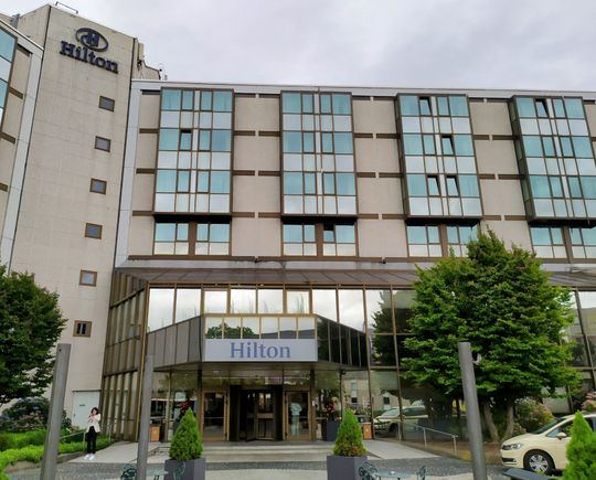 Exterior of the concrete carbuncle which is the Hilton Mainz 