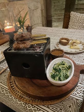 Satay; fun grill box.