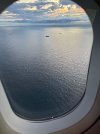 Landing in to JFK over dark and sinister ocean