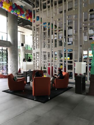 Small seating area in lobby