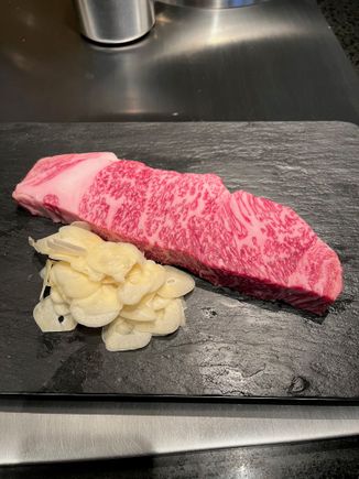 A5 Japanese Kobe Beef in a Teppanyaki Restaurant in Kobe