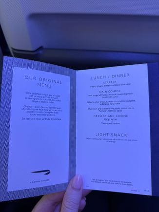 Disappointed to have had this exact same menu on this route last November as the choices are pretty awful.
The light snack before landing at 0530 is the same as what is served if arriving in the afternoon in Punta Cana - cheese and ham pretzel roll or cheese and tomato. 